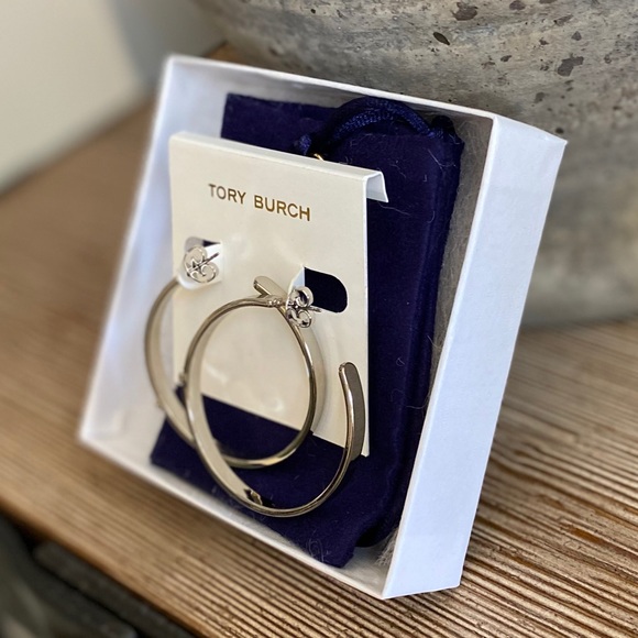 Tory Burch Kira Hoop Earrings - Picture 5 of 7